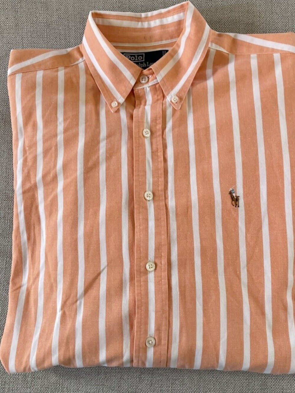 Vintage Polo Ralph Lauren Classic Striped White Shirt M
